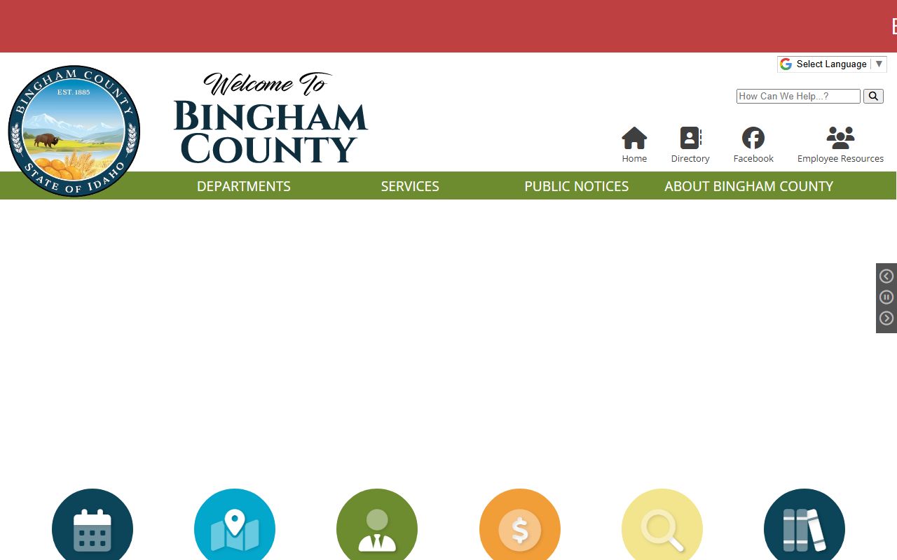 Bingham County court records homepage and service links